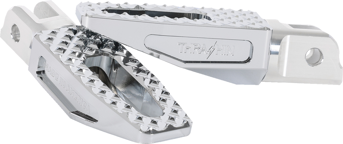 Thrashin P-54 Extra Grip Chrome Footpegs 4 Harley M8 Softail Models