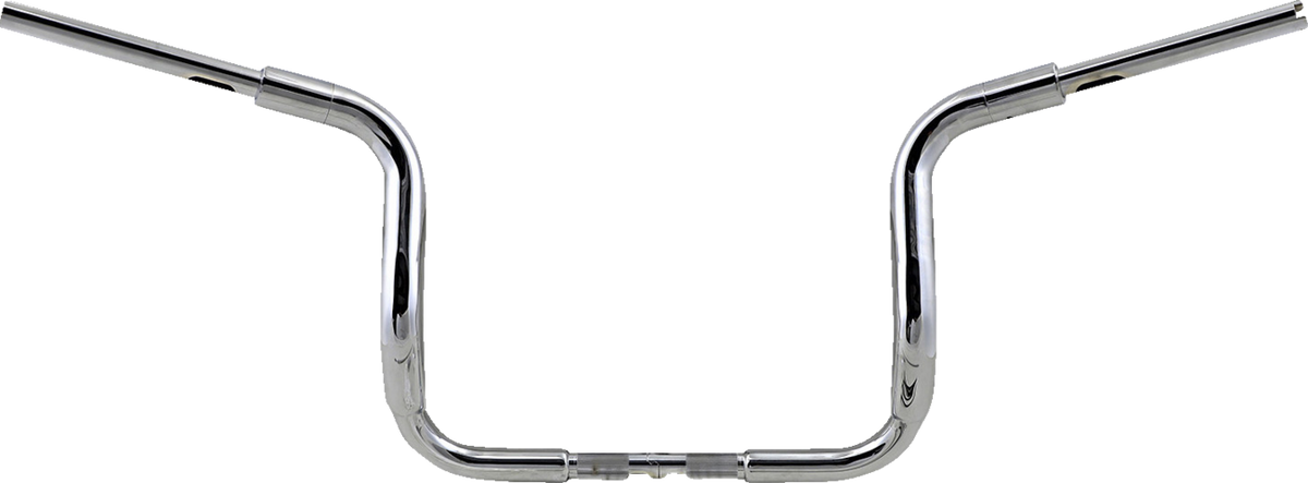 FBI 1-1/2" EZ Round Top Handlebars for 99-13, 21-23 FLHT/FLHX & Trike - Chrome / 12"