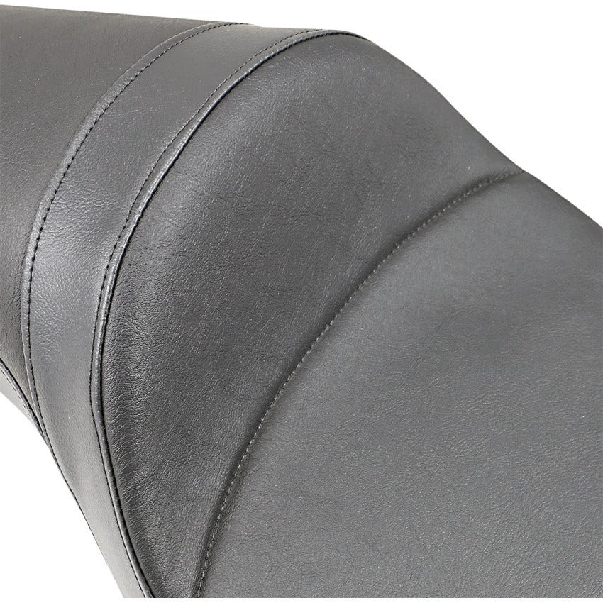 Drag Specialties Black Smooth EXT Predator Seat for Harley 04-22 XL Models