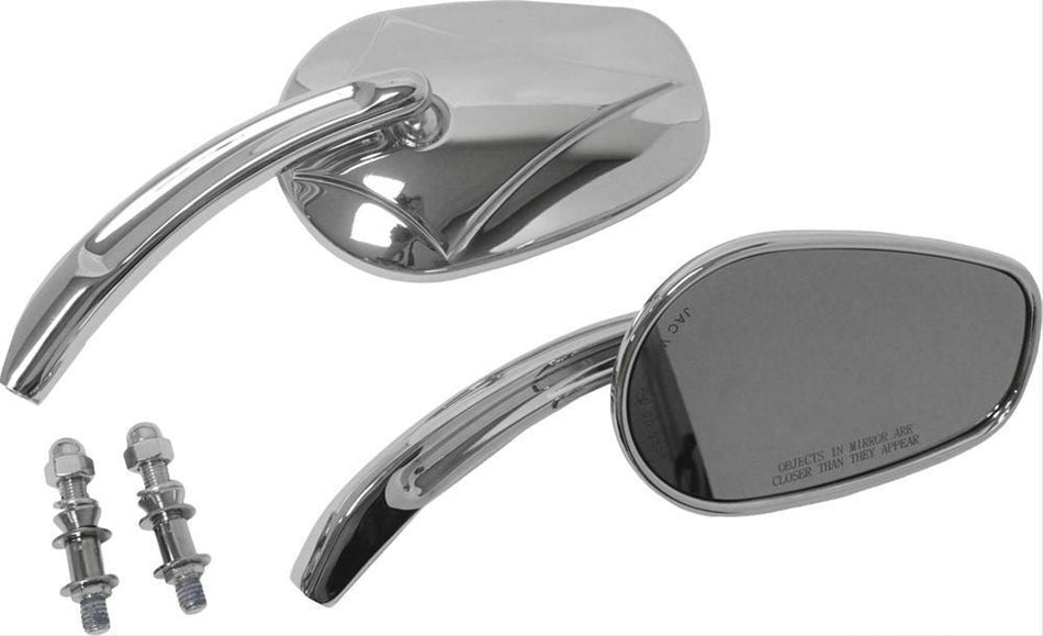 HardDrive Chrome Arrow Head Custom Mirrors Pair Harley & Metric Motorcycle