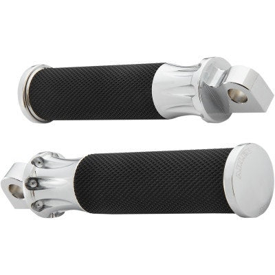 Arlen Ness Chrome Fusion Male Mount Foot Pegs for Harley or Metric