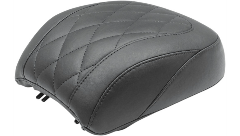 Mustang Wide Tripper Solo Black Diamond Stitch Harley Rear Seat 18-23 FLFB/FLFBS