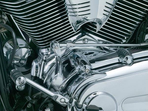 Kuryakyn Chrome Cylinder Base Cover for '07-'17 Harley Softail Models