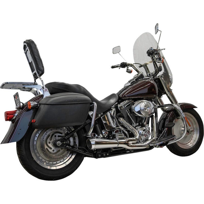 Bassani The Ripper Short Road Rage 2-Into-1 Exhaust Harley 86-17 Softail