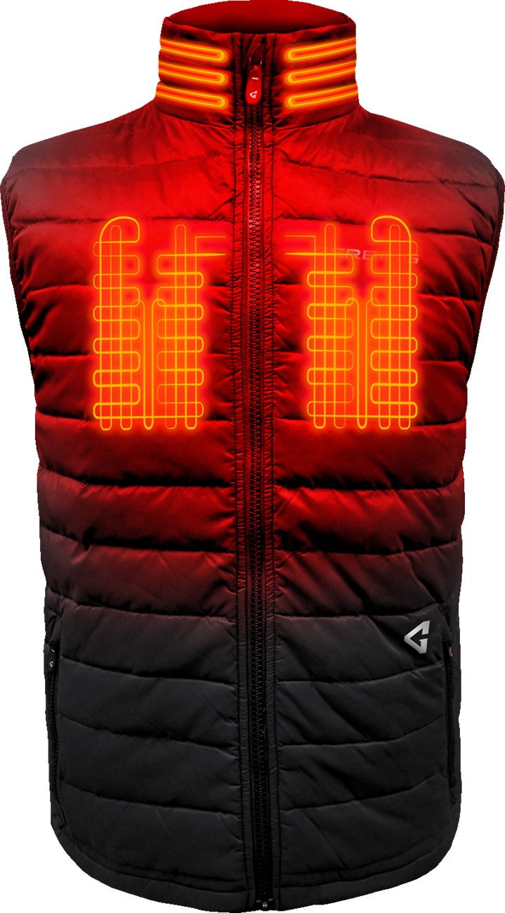 Gerbing Heated Clothing Mens 7V Khione Puffer Heated Vest 2.0 - Black