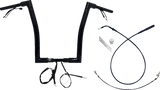 FBI Fat Baggers 1-1/2" EZ Flat Top Pre-Wired Handlebars for FLTR '23-'26 - Black / 16"