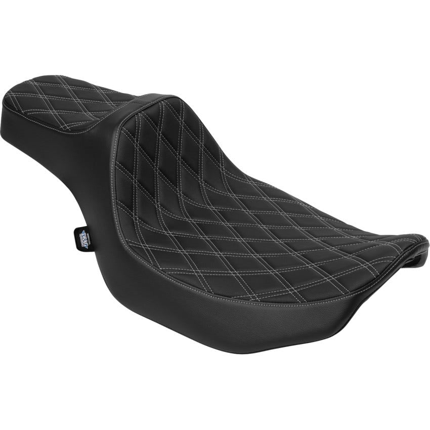Drag EXT Reach Double Diamond Silver Stitch Predator 3 Seat Harley 23-25 FL