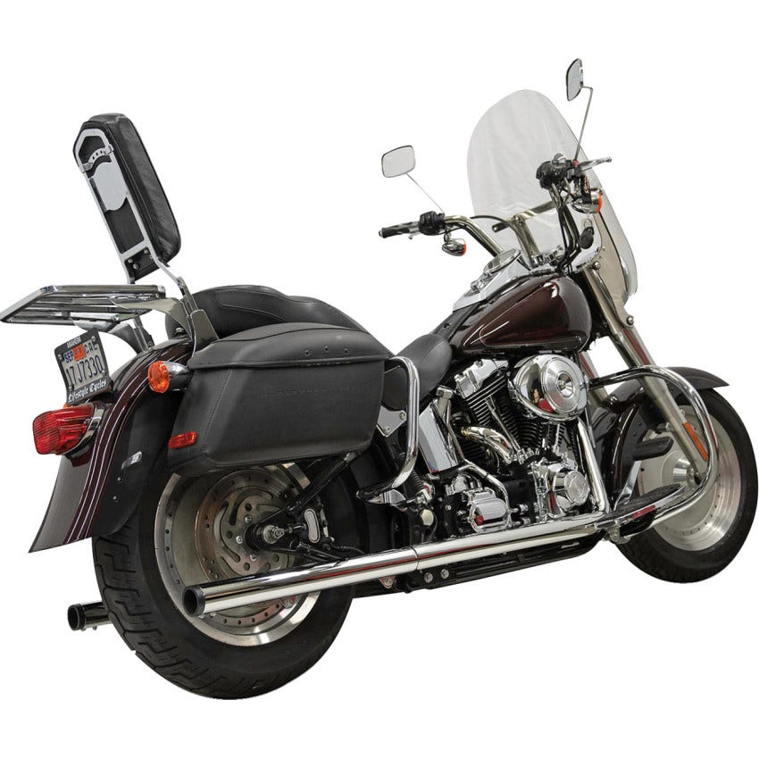 Bassani True Dual 2-Into-2 Drag Pipe Exhaust for Harley 1986-2017 Softail Models