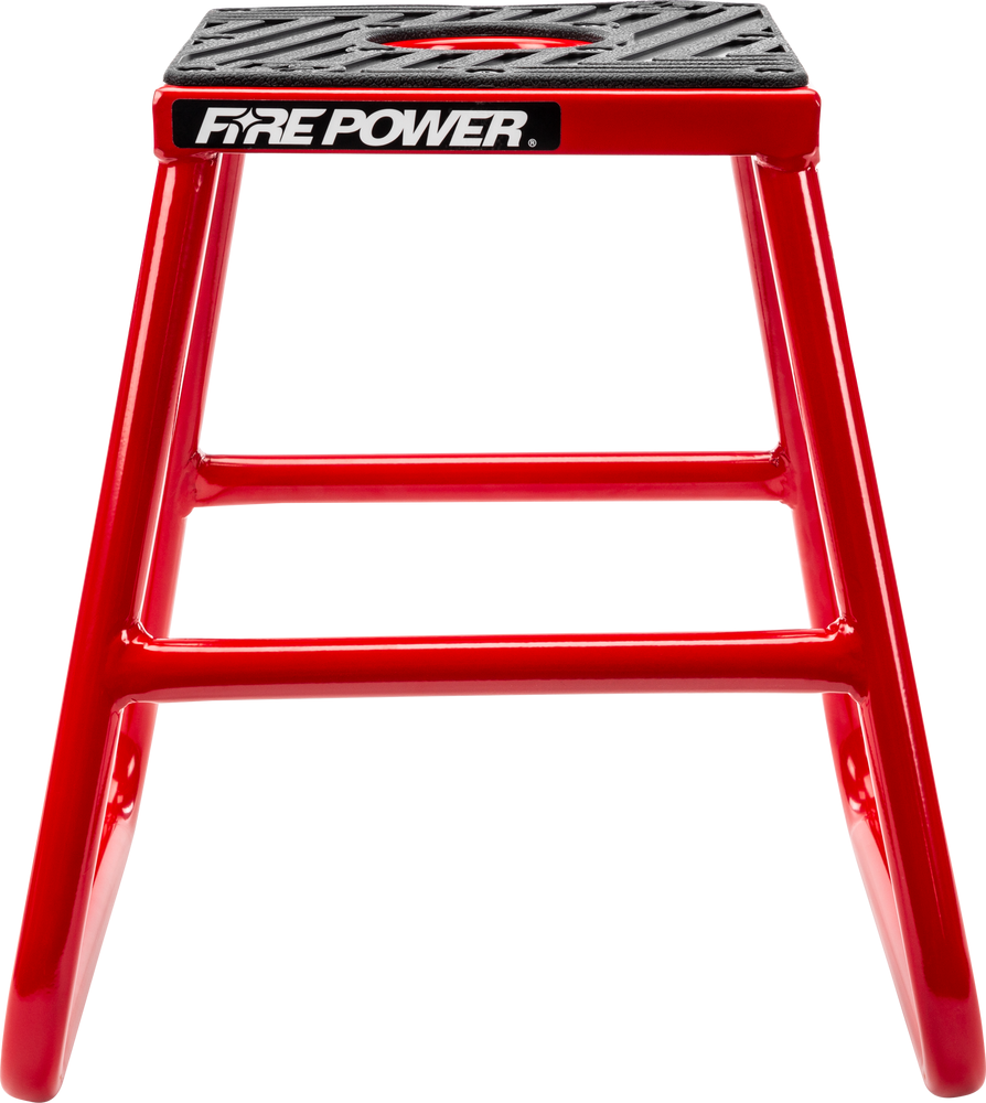 Fire Power Steel Moto Stand Red MX Off Road Non-Slip 16" Tall 61-0803