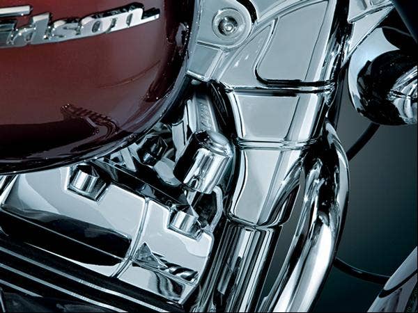Kuryakyn Chrome Front Upper Stabilizer Link Cover for Harley Touring '08-'16