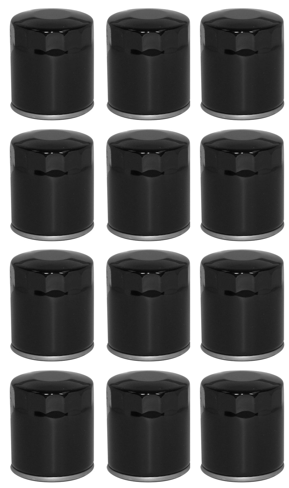 Mid USA 87169 Oil Filter x12 5 Micron Black Smooth Top Harley Big Twin & Evo 80-20