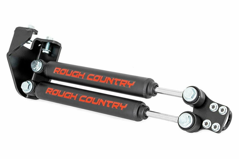 Rough Country 87307 Dual N2.0 Steering Stabilizer for 87-95 Jeep YJ Wrangler 4WD