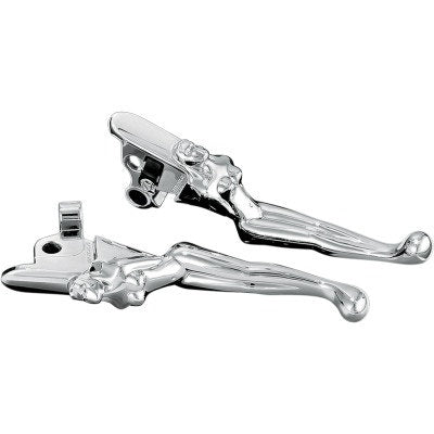 Kuryakyn 1049 Chrome Silhouette Levers For Harley Models with Cable Clutch