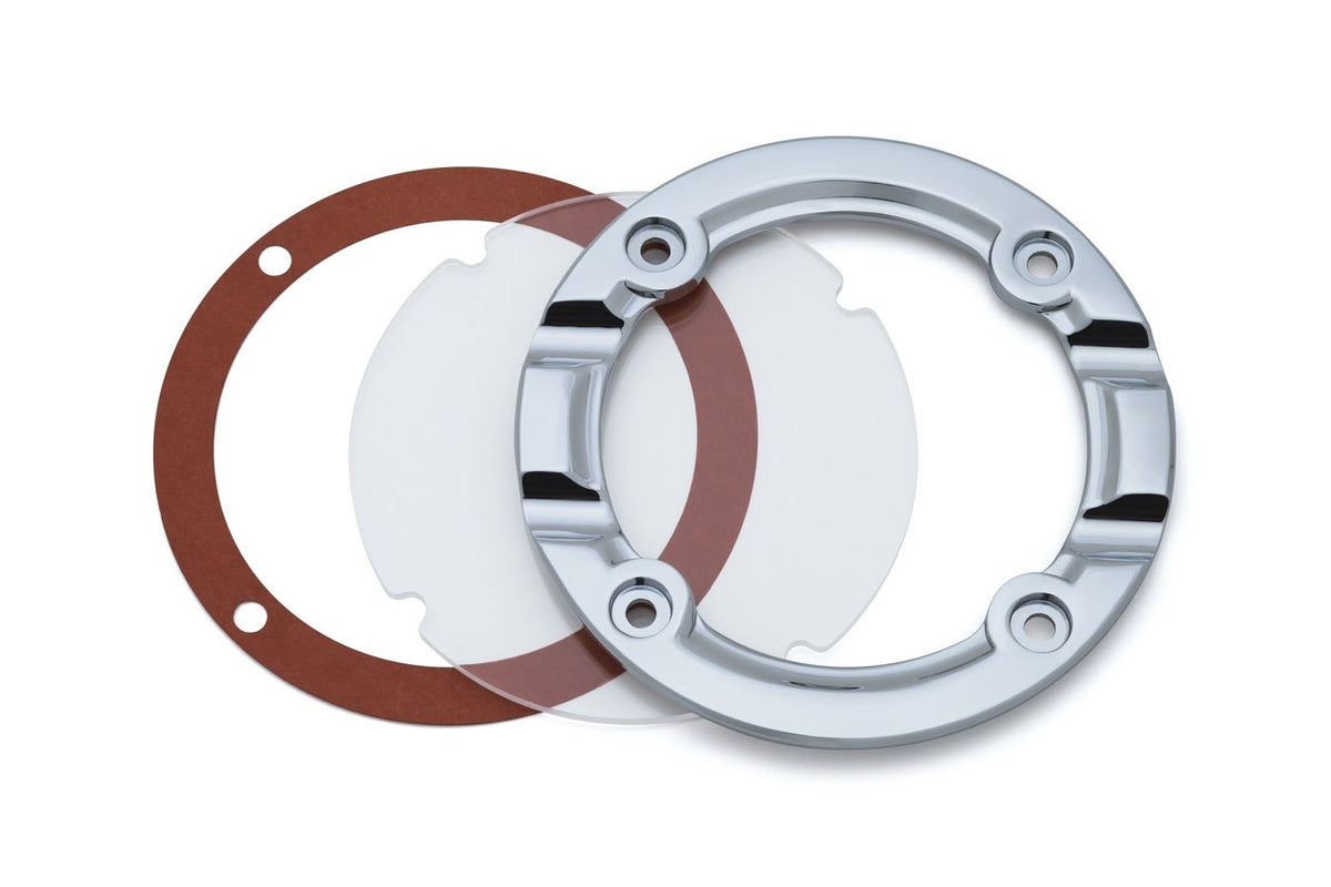 Kuryakyn Chrome Trim Clear Trap Door for Hyperchargers Harley Metric 8746