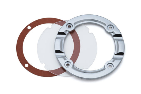 Kuryakyn Chrome Trim Clear Trap Door for Hyperchargers Harley Metric 8746