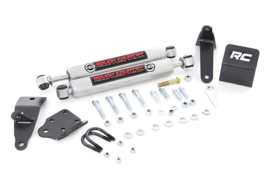 Rough Country 8749530 Dual N3 Steering Stabilizer Kit 03-12 Dodge Ram 2500 3500
