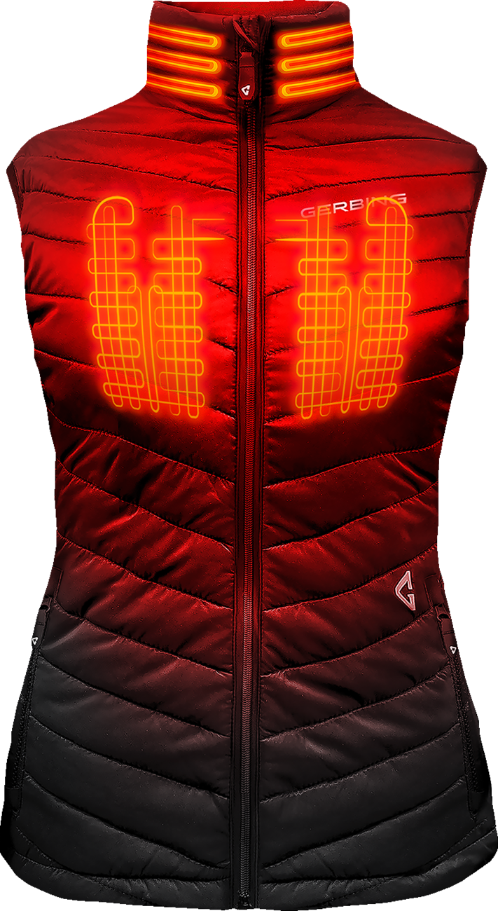 Gerbing Heated Clothing Womens 7V Khione Puffer Heated Vest 2.0 - Black