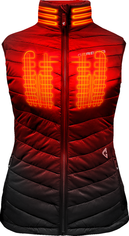 Gerbing Heated Clothing Womens 7V Khione Puffer Heated Vest 2.0 - Black