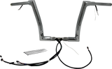 FBI Fat Baggers Wired 1-1/2" Flat Top Handlebar Kits for FLTR '21-'25 - Chrome / 12"