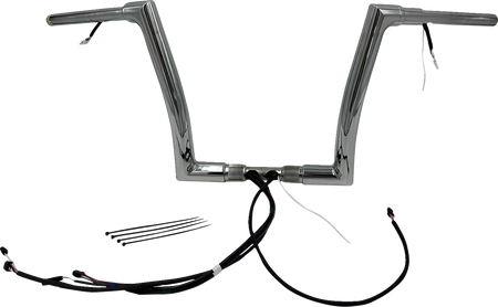 FBI Fat Baggers Wired 1-1/2" Flat Top Handlebar Kits for FLTR '21-'25 - Chrome / 12"