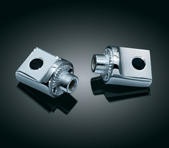 Kuryakyn 8883 Chrome Splined Front Rear Non-Pivoting Male Mount Adapters Harley