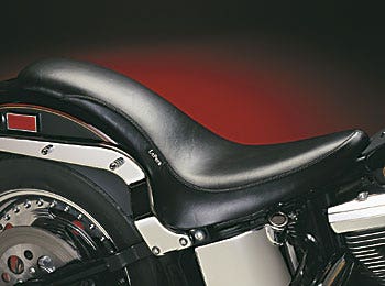 Le Pera LN-890 Smooth Black King Cobra Full Seat Harley Softail FXST FLST 84-99