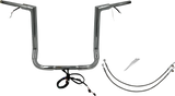 FBI Fat Baggers Wired 1-1/2" Flat Top Handlebar Kits for FLH/X '14-'15 - Chrome / 16"