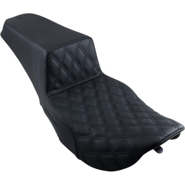 Saddlemen Black Front Lattice Stitch LS Diamond Step Up Seat Harley FLH 97-07