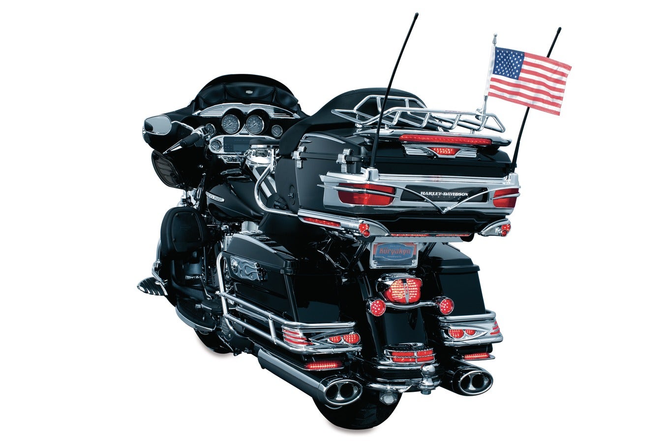 Kuryakyn Chrome Quick Adjust Tour-Pak Relocator for Harley FLH/FLT Models