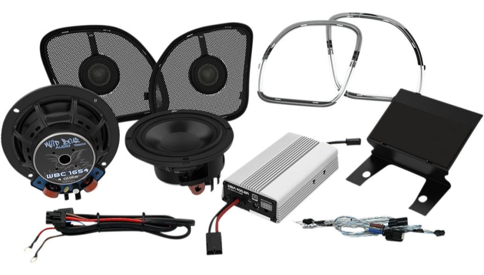 Wild Boar Audio 400 Watt Amp 6.5" Speaker Kit Harley Touring FLTR 15-23