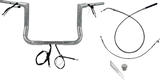 FBI Fat Baggers 1-1/2" EZ Flat Top Pre-Wired Handlebars for FLH/X '23-'26 - Chrome / 12"