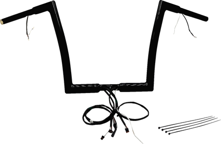 FBI Fat Baggers Wired 1-1/4" Flat Top Handlebar Kits for 15 FLTRX/S - Black / 12"