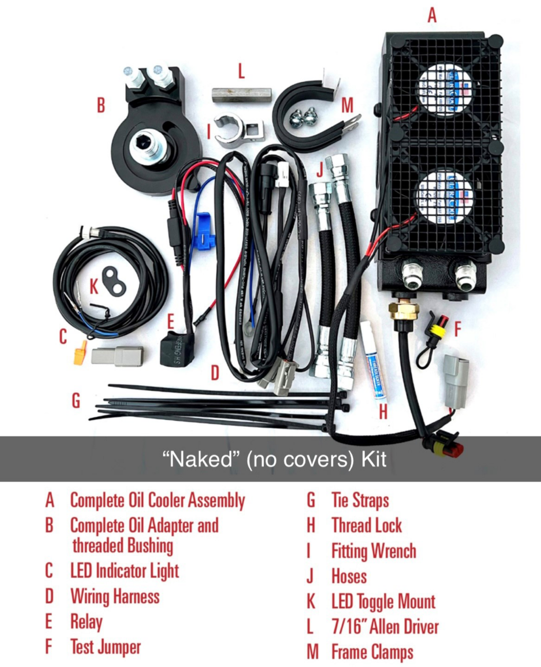 UltraCool SMSP-2 3.0 Side Mount Oil Cooler Kit with Fan for 2004-2022 Harley-Davidson Sportster