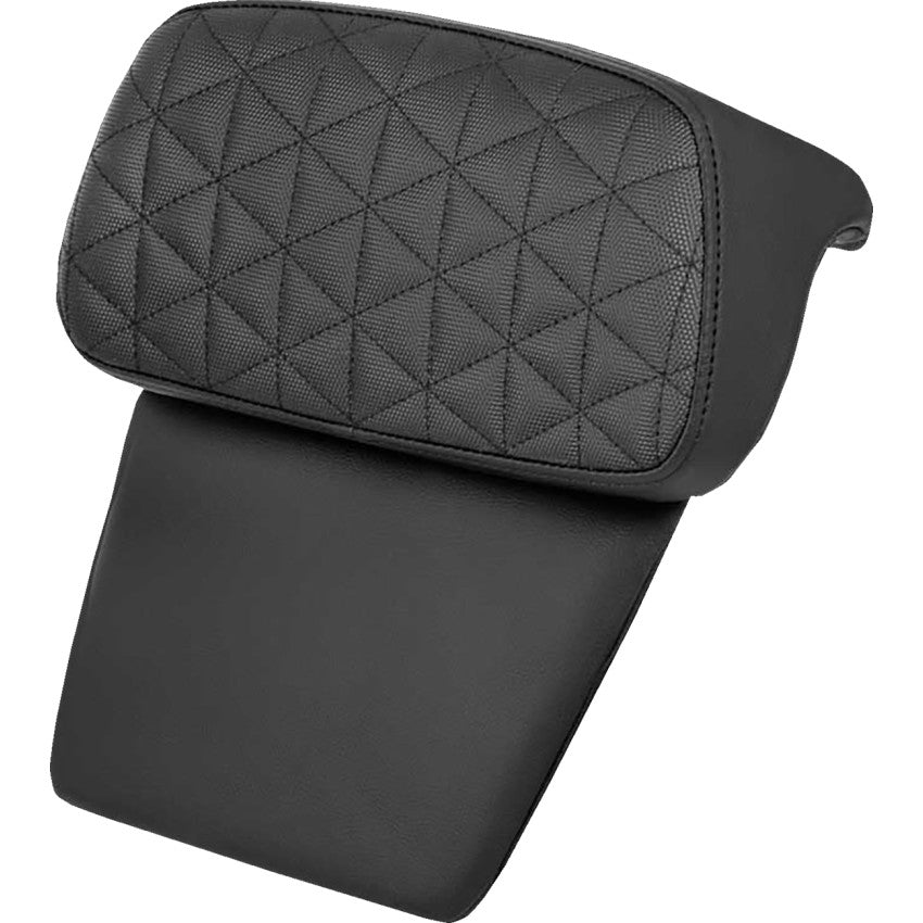 Saddlemen 814-07C-18000 Chopped Tour Pak Backrest Pad - Tri-Gripper- Black Stitch - FLH/FLT '14-'26