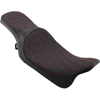 Drag Predator 2-Up Seat Solar Reflective Leather Diamond Red HD FLH/T 08-Up
