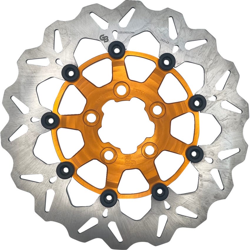 Galfer Wave 11.5" Full Floating Rear Brake Rotor W/Orange Carrier 4 Harley 00-17