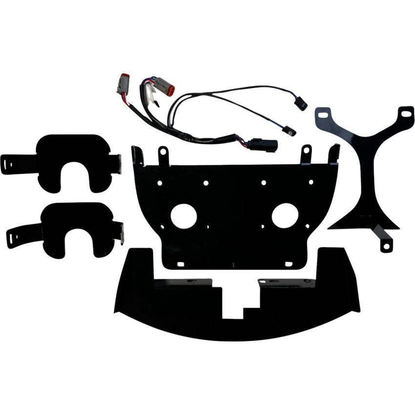 Custom Dynamics Shark Demon 2 Dual Headlight/Foglamp W/Speed Plates Harley 23-25