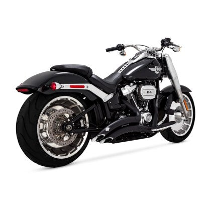 Vance & Hines 46380 25-26 Harley Davidson Gen 2 M8 Wide Tire Softail Big Radius Exhaust System - Black