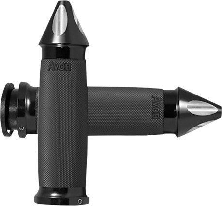 Avon IN-TO-CC-86-ASP	Black Spike Custom Contour Billet Grips Indian 18-20