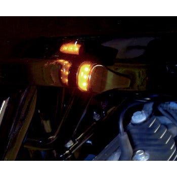 Alloy Art Road Glide Black Front Smooth LED Turn Signals with Amber Lights | RGFS1-2