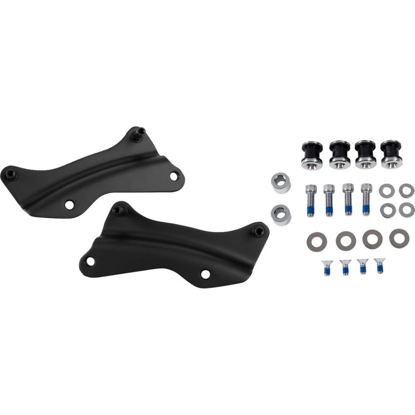Drag Specialties Black Backrest Docking Kit for Harley 2014-2025 Touring Models