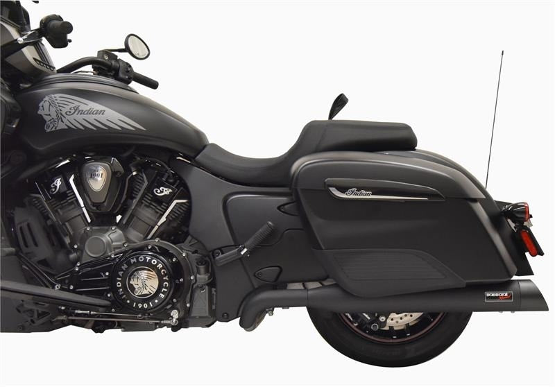 Bassani Xhaust 8H16SB Black 4" True Duals Exhaust System Indian Challenger 20