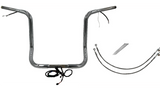 FBI Round Top Plug n Play EZ 1-1/4" Handlebar Kit Harley 14-15 FLH/T