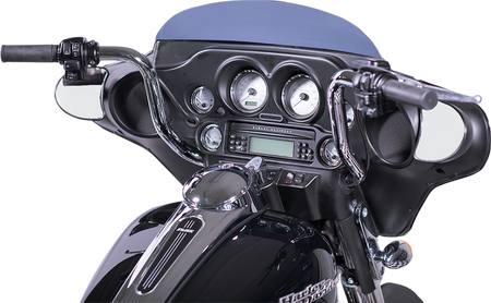 FBI Fat Baggers 1-1/4" EZ Round Top Handlebars for Harley-Davidson FLH/X '86-'22 - Chrome / 12"