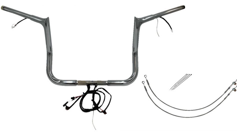 FBI Pointed Top Plug n Play EZ 1-1/4" Handlebar Kit Harley 16-20 FLH/T
