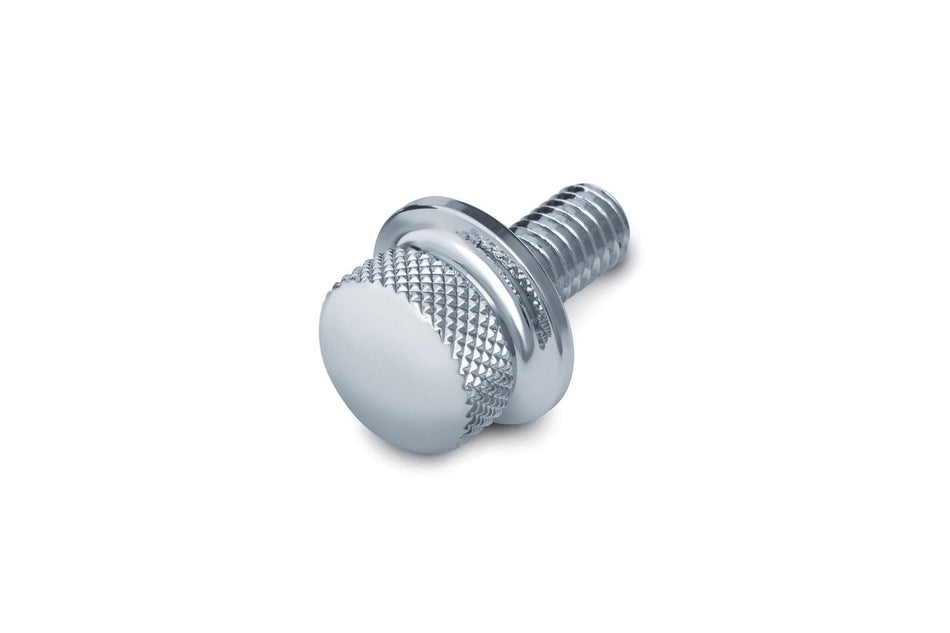 Kuryakyn 9038 Rear Chrome Knurled Seat Screw Only for Harley Models 1/4" -20