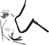 FBI Fat Baggers 1-1/2" EZ Pointed Top Handlebar Kits for FLH/X '08-'13 - Black / 14"