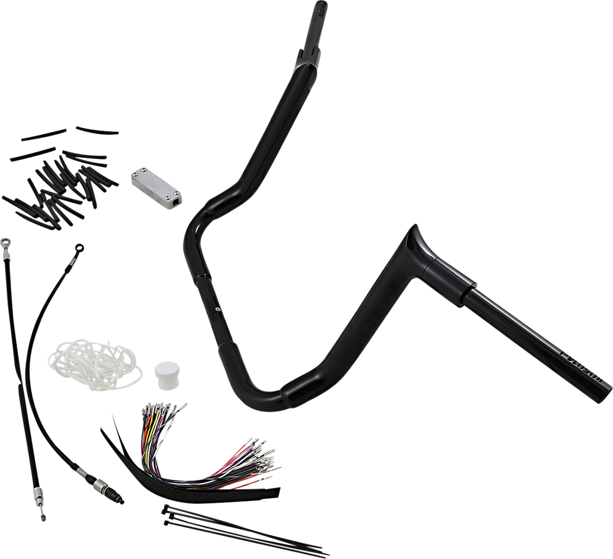 FBI Fat Baggers 1-1/2" EZ Pointed Top Handlebar Kits for FLH/X '08-'13 - Black / 14"