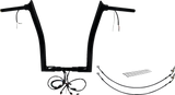 FBI Fat Baggers Wired 1-1/2" Pointed Top Handlebar Kits for FLTR '15 - Black / 16"