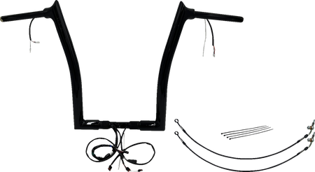 FBI Fat Baggers Wired 1-1/2" Pointed Top Handlebar Kits for FLTR '15 - Black / 16"